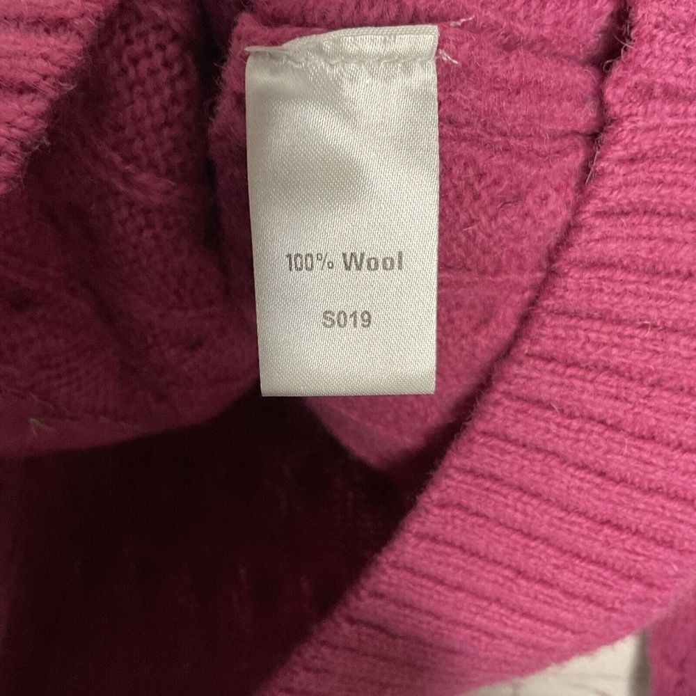 Appleseed's Women's Raspberry 100% Wool Button Fr… - image 4